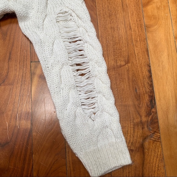 IRO Fighla Distressed Sweater White Alpaca, Wool Blend L - Picture 11 of 14